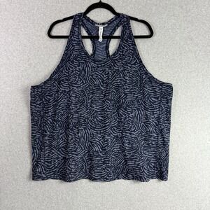 ATHLETA Ultimate Train Tank UPF Sun Protection Geometric Navy 3X